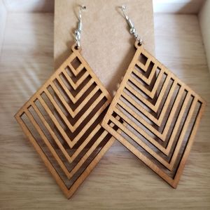 3 for $10 Geometric Shape Wood Earrings